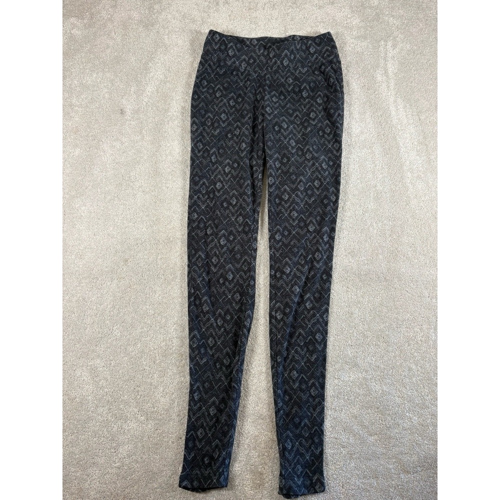 womens columbia fleece printed base layer pants xs womens black/gray